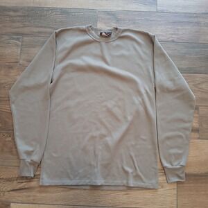Vintage Kenyon Strata Thermal Shirt Mens Large Tan Thermax Base Layer USA 90s